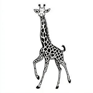 Coloring pages with Giraffe dancing