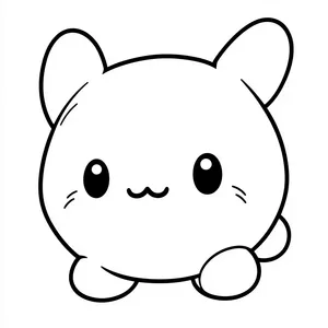 Coloring pages with pompompurin.