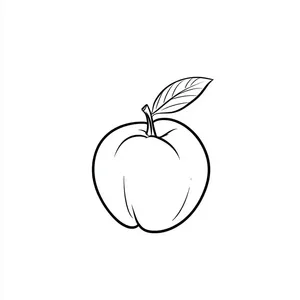 Coloring pages with a sweet peach outline perfect for young artists.