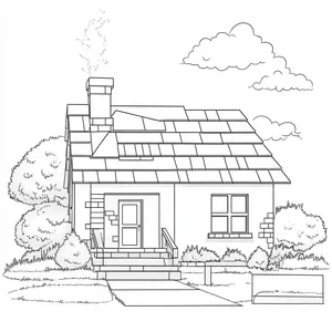 Coloring pages with minecraft house outline.