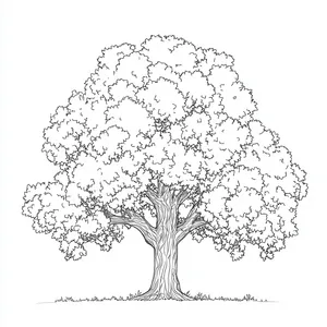 Coloring pages with minecraft oak tree outline.